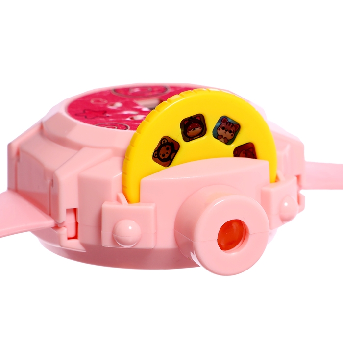 Часы-проектор «Милашки», световые эффекты, 24 картинки, цвет розовый Часы-проектор «Милашки», световые эффекты, 24 картинки, цвет розовый