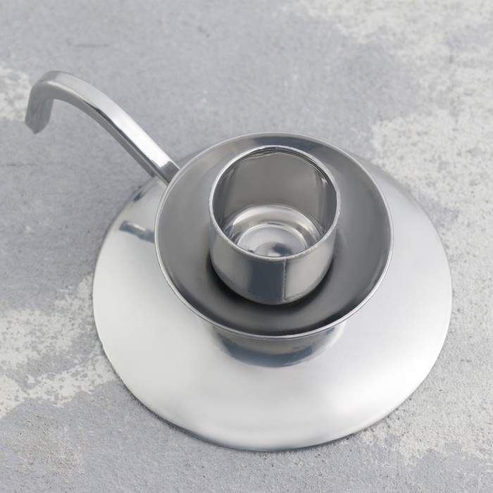 Подсвечник Подсвечник "Ретро" металл на одну свечу, 10х4 см, хром