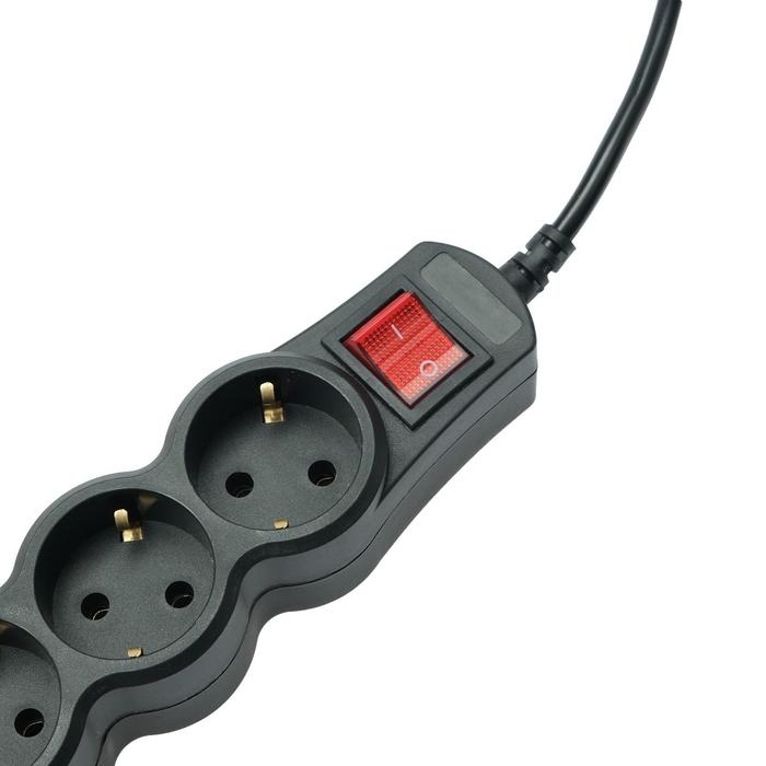 Сетевой фильтр 5bites SP4B-150 4S, 4 розетки, 5 м, 10 А, 3х0.75 мм2, с з/к, с выкл.,черный Сетевой фильтр 5bites SP4B-150 4S, 4 розетки, 5 м, 10 А, 3х0.75 мм2, с з/к, с выкл.,черный