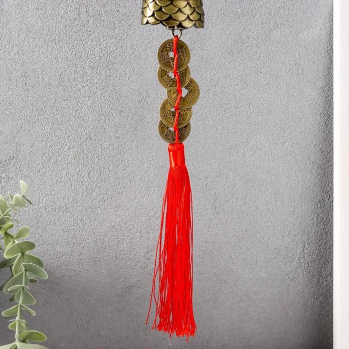 Колокольчик металл  Колокольчик металл "5 монет" 1 колокол 30х4,5х3,8 см