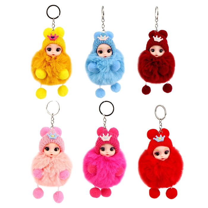 Мягкая игрушка «Зимняя куколка» на брелоке, 16 см, цвет МИКС Мягкая игрушка «Зимняя куколка» на брелоке, 16 см, цвет МИКС