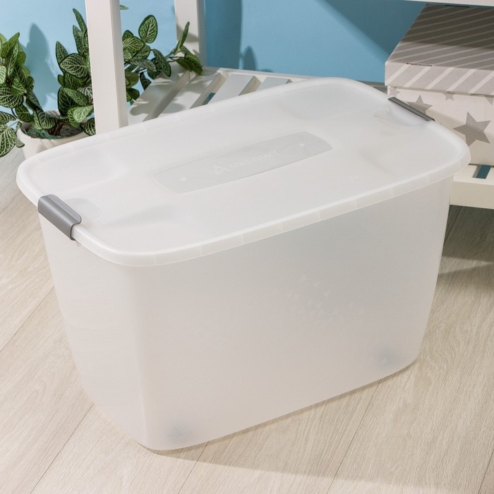 Бокс универсальный, на колёсиках, 56 л, 60×40×36 см, цвет МИКС Бокс универсальный, на колёсиках, 56 л, 60×40×36 см, цвет МИКС