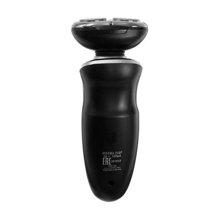 Электробритва  Электробритва "МИКМА" 259Р, 3 Вт, роторная, сухое бритье, аккумулятор, триммер, черная