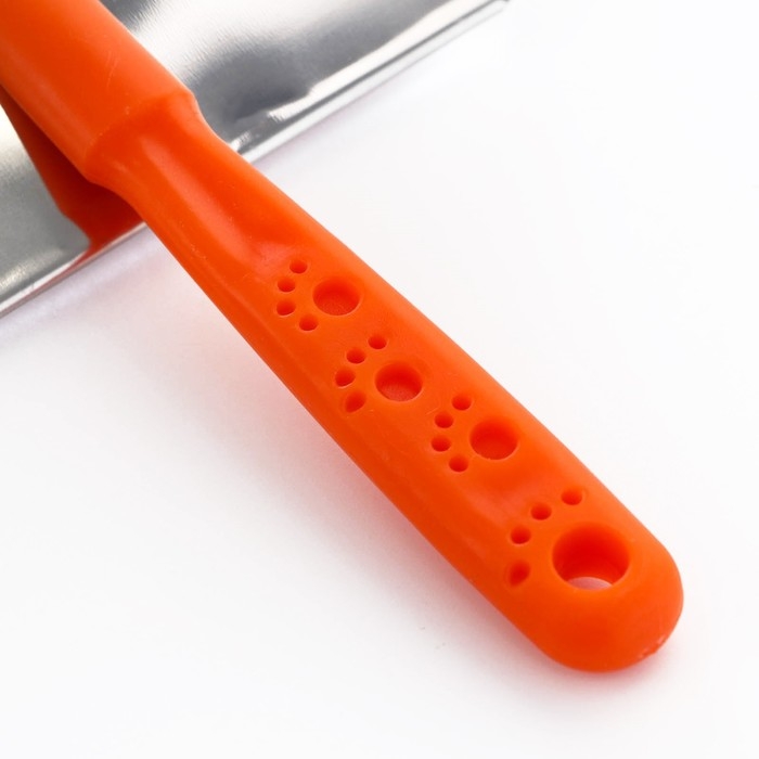 Пуходерка  Пуходерка "Лапки" большая без капель, 12 х 13 см, оранжевая