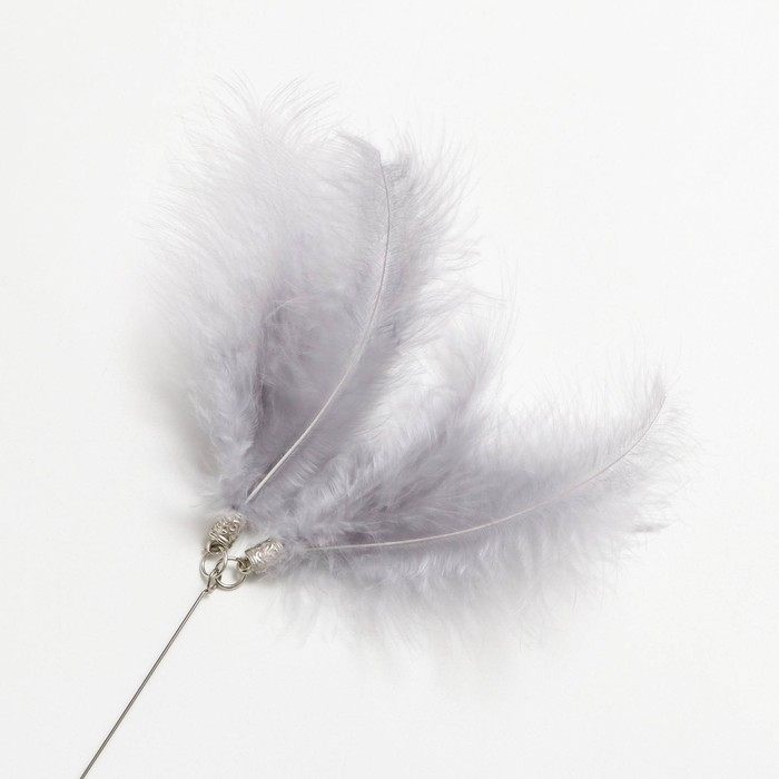 Дразнилка  Дразнилка "Мягкое воспоминание" с перьями и бубенчиками, 60 см