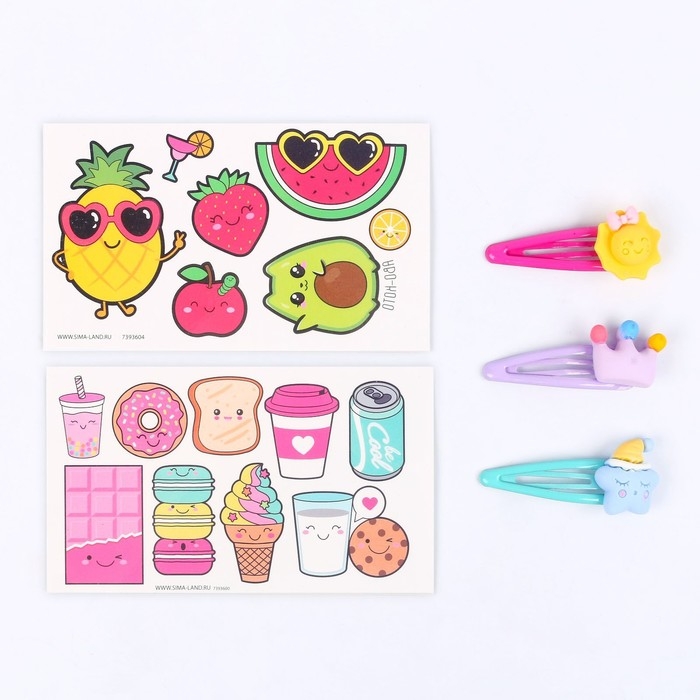 Набор с тату переводками «Фрукты» Набор с тату переводками «Фрукты»