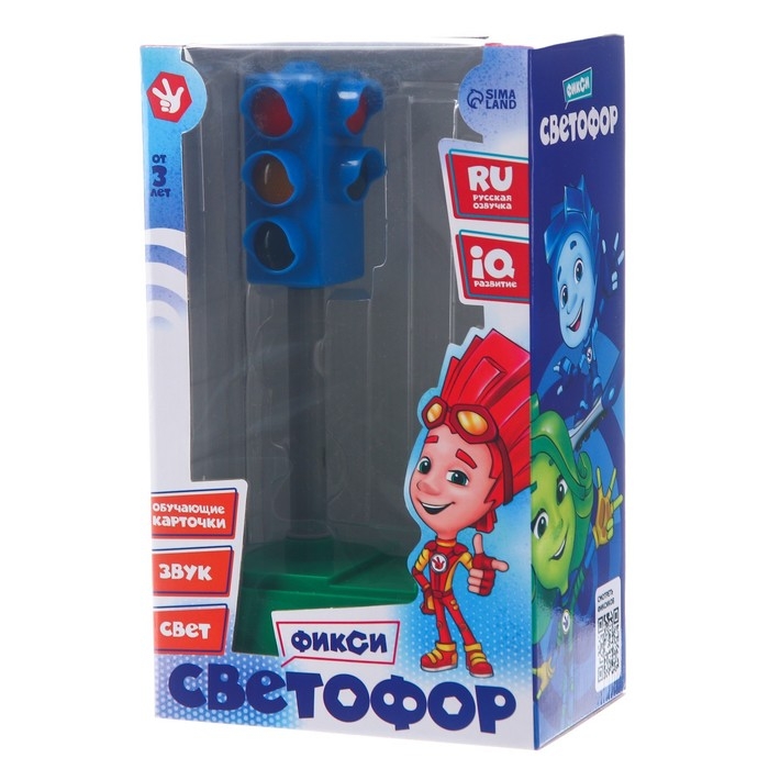 Светофор с обучающими карточками Фиксики, русская озвучка Светофор с обучающими карточками Фиксики, русская озвучка