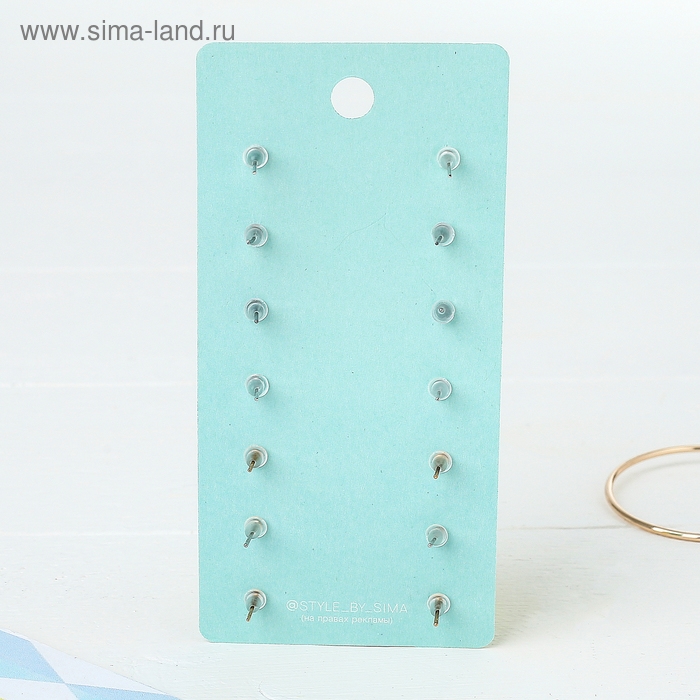 Пусеты 7 пар «На каждый день» набор летний день, цвет МИКС Пусеты 7 пар «На каждый день» набор летний день, цвет МИКС