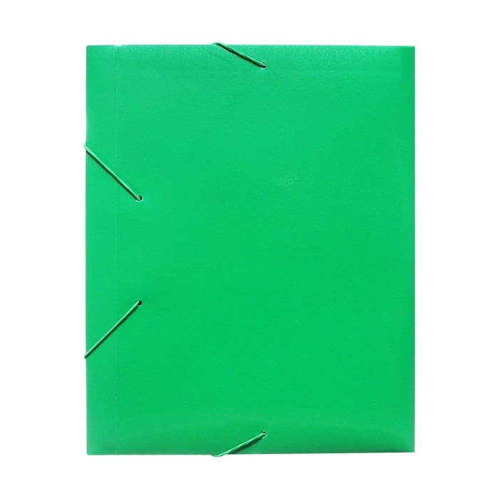 Папка-короб на резинке А4, 500мкм, Calligrata, корешок 25 мм, до 230 листов, тиснение  Папка-короб на резинке А4, 500мкм, Calligrata, корешок 25 мм, до 230 листов, тиснение "песок", зеленая