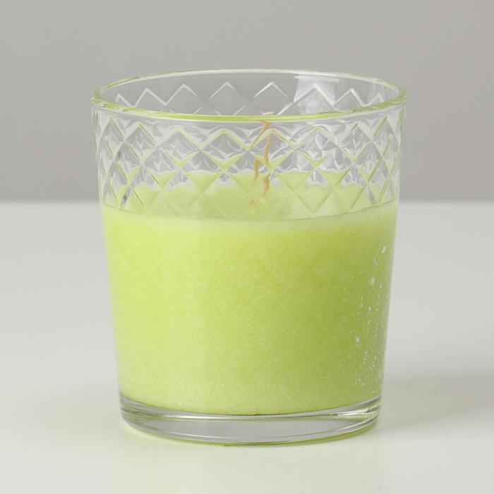 Свеча ароматическая в стакане  Свеча ароматическая в стакане "Ландыш", подарочная упаковка, 8х8,5 см, 30 ч