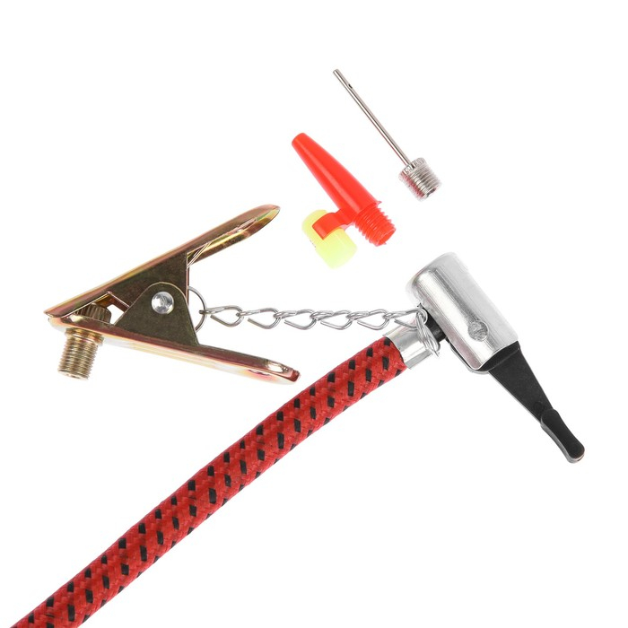 Насос ножной TORSO с манометром, 1 цилиндр, усиленный Насос ножной TORSO с манометром, 1 цилиндр, усиленный