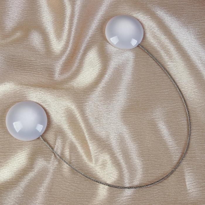 Подхват для штор «Переливы», d = 3,8 см, цвет белый/серый Подхват для штор «Переливы», d = 3,8 см, цвет белый/серый