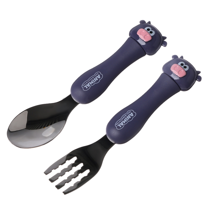 Набор детских столовых приборов в футляре «Коровки», вилка, ложка Набор детских столовых приборов в футляре «Коровки», вилка, ложка