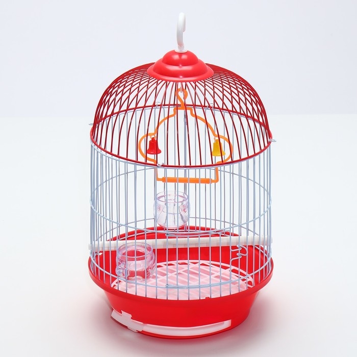 Клетка для птиц круглая укомплектованная Bd-4/2, 23,5 х 33 см, красная Клетка для птиц круглая укомплектованная Bd-4/2, 23,5 х 33 см, красная