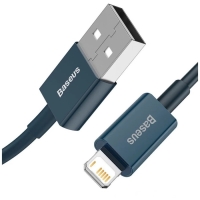 Кабель Baseus, Lightning - USB, 2.4 A, 1 м, синий