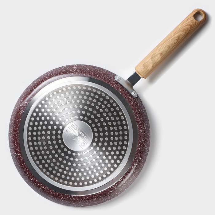 Сковорода блинная Доляна Grit, d=24 см, ручка soft-touch, антипригарное покрытие, индукция, цвет коричневый Сковорода блинная Доляна Grit, d=24 см, ручка soft-touch, антипригарное покрытие, индукция, цвет коричневый