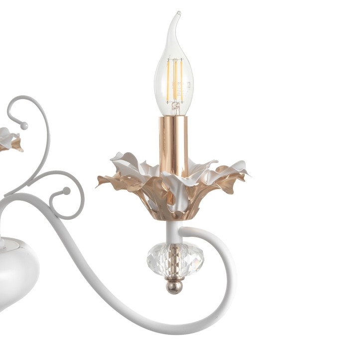 Люстра Люстра "Лиолет" 3хЕ14 40Вт бело-золотой 56х70х56 см BayerLux