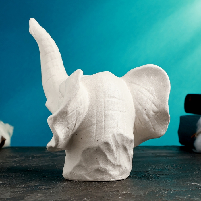 Кашпо - ваза  Кашпо - ваза "Слон" белый, 13х12х15см