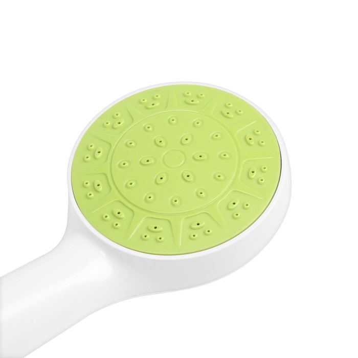 Душевая лейка ZEIN Z0207, 1 режим, пластик, цвет белый с зеленой вставкой Душевая лейка ZEIN Z0207, 1 режим, пластик, цвет белый с зеленой вставкой