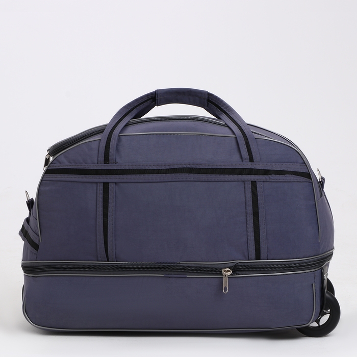 Сумка дорожная на колёсах, отдел на молнии, с увеличением, наружный карман, цвет серый Сумка дорожная на колёсах, отдел на молнии, с увеличением, наружный карман, цвет серый