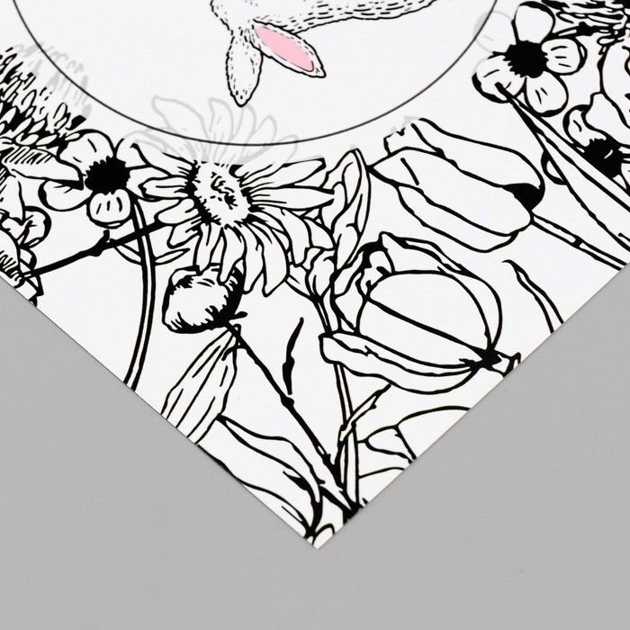 Бумага для скрапбукинга двусторонняя Бумага для скрапбукинга двусторонняя "Зайчики и цыплёнок" плотность 180 гр набор 10 шт 15,5х17 см