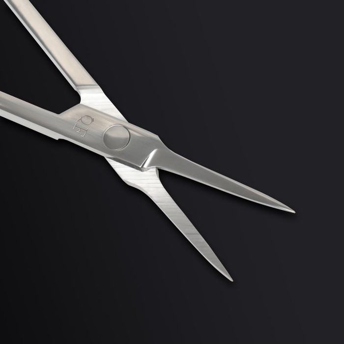 Ножницы маникюрные «Premium», для кутикулы, загнутые, узкие, 9 см, на блистере, цвет серебристый Ножницы маникюрные «Premium», для кутикулы, загнутые, узкие, 9 см, на блистере, цвет серебристый