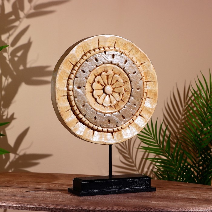 Декор  Декор "Круг" на подставке, албезия 30х9х42 см