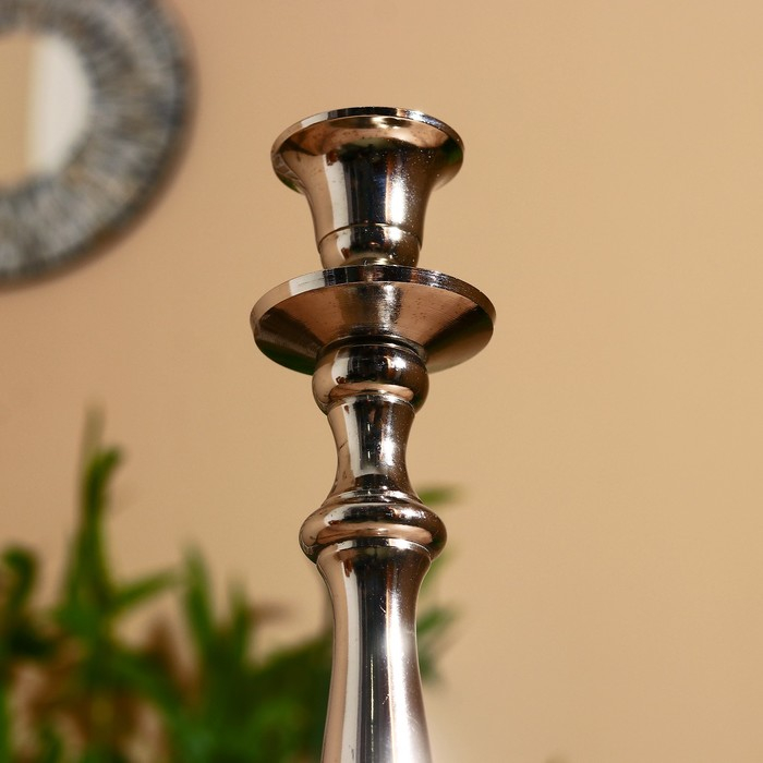 Подсвечник алюминий Подсвечник алюминий "Салют" на 1 свечу 11х11х34 см