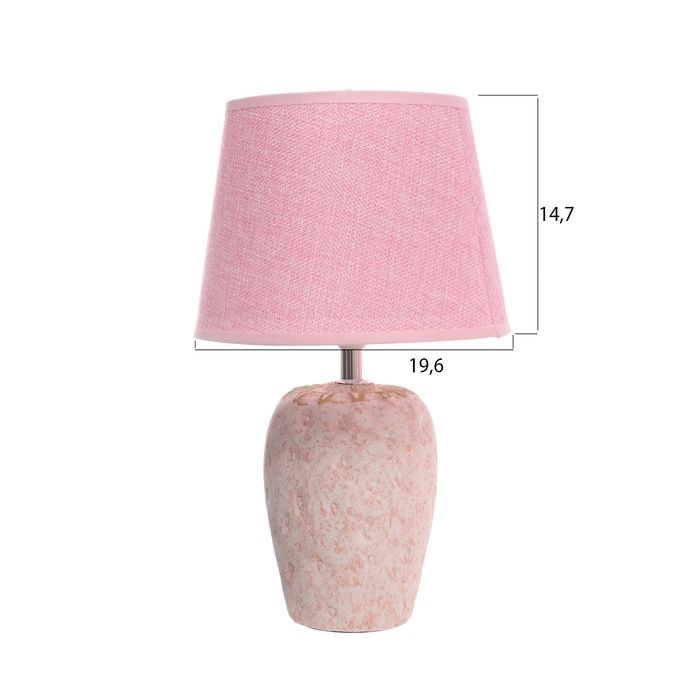 Лампа настольная Лампа настольная "Кира" 1х40Вт Е14 розовый 20х20х34см