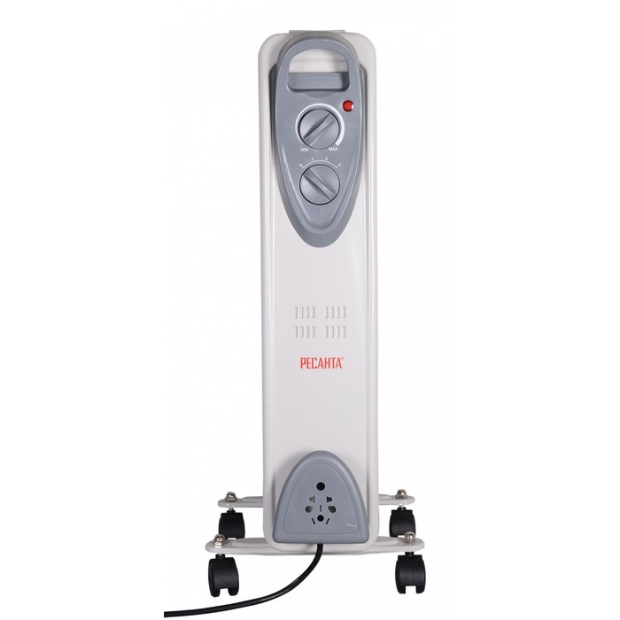 Масляный обогреватель "Ресанта" ОМ-9Н, 2000 Вт, 9 секций, 20 м², белый