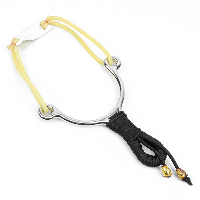 Рогатка металлическая Рогатка металлическая "Ричард" в текстильной оплётке, чёрная