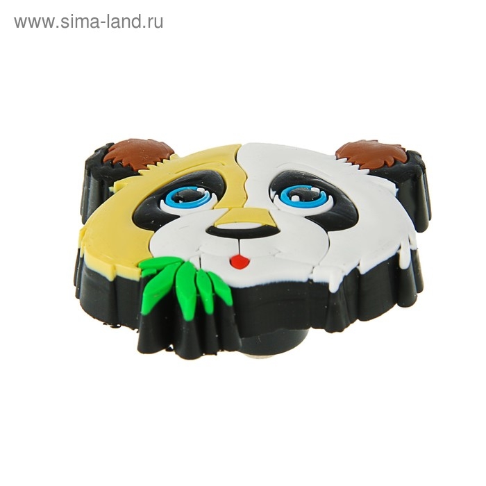 Ручка кнопка детская KID 001,  Ручка кнопка детская KID 001, "Панда", резиновая