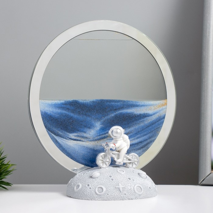 Настольная лампа "Космические пески" LED 5Вт USB синий 9*15*17см RISALUX