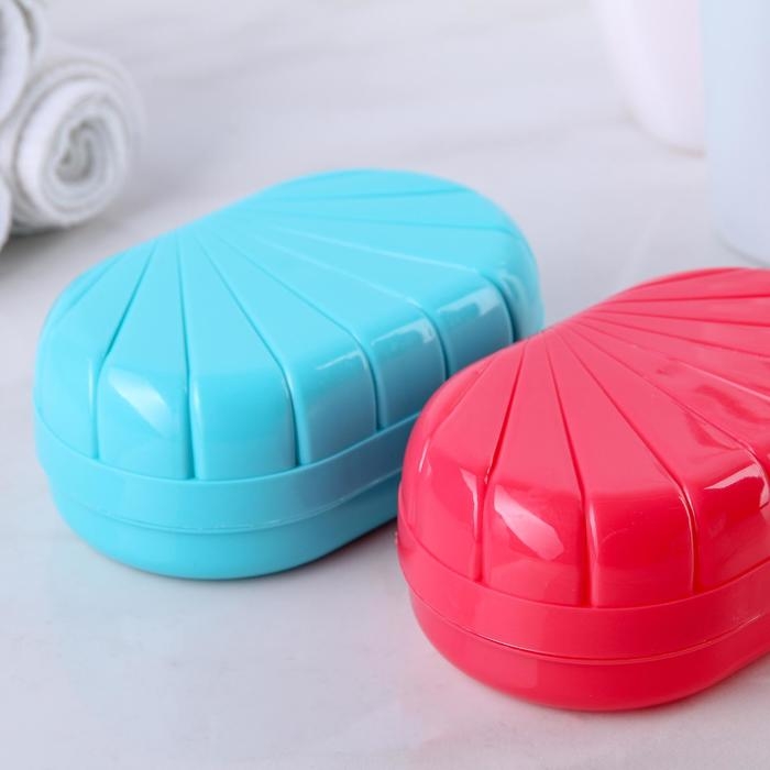 Мыльница «Дорожная», 11,5×8×4 см, цвет МИКС Мыльница «Дорожная», 11,5×8×4 см, цвет МИКС