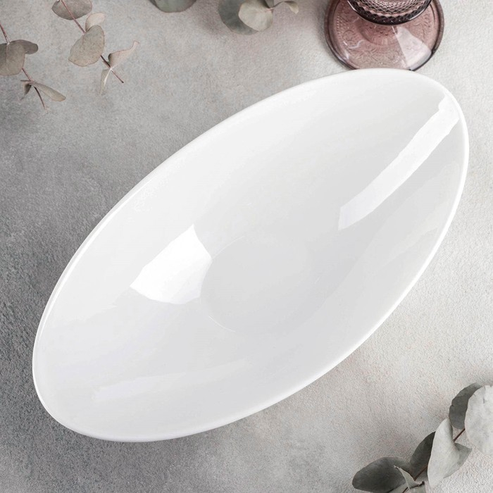 Салатник фарфоровый Wilmax Olivia, 30,5×17×8,5 см, цвет белый