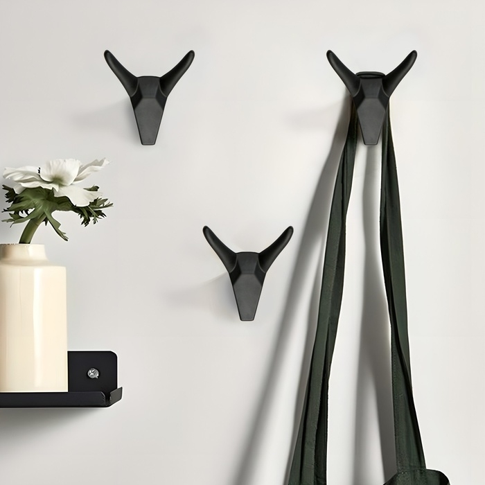 Крючок мебельный CAPPIO HORN, двухрожковый, черный Крючок мебельный CAPPIO HORN, двухрожковый, черный