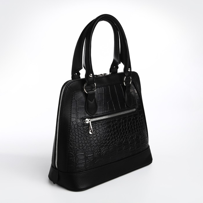 Сумка женская TEXTURA, тоут, средний размер, цвет чёрный