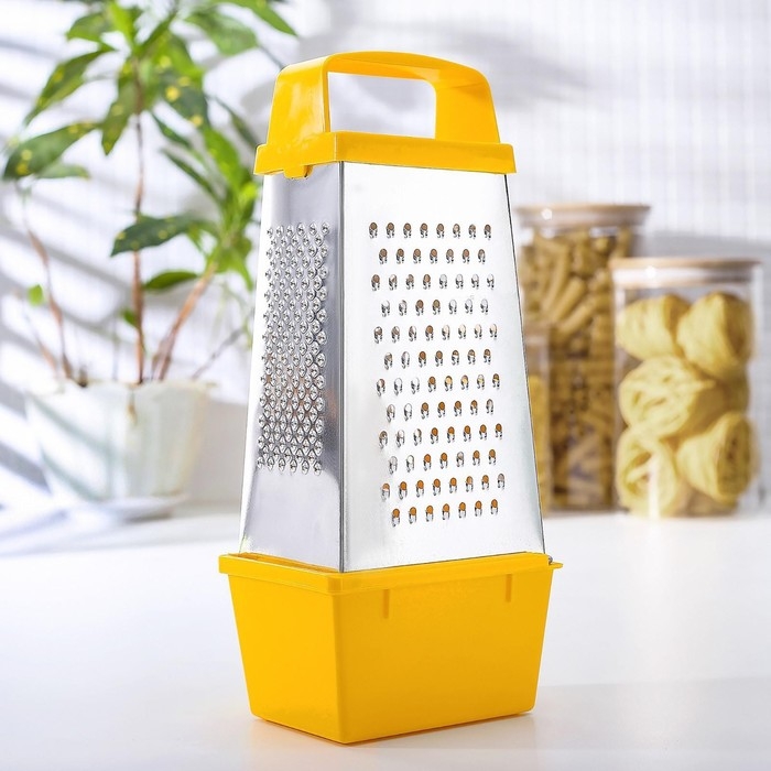 Тёрка «Комфорт», 4 грани и контейнер 450 мл, 11×8,5×27 см, цвет МИКС Тёрка «Комфорт», 4 грани и контейнер 450 мл, 11×8,5×27 см, цвет МИКС