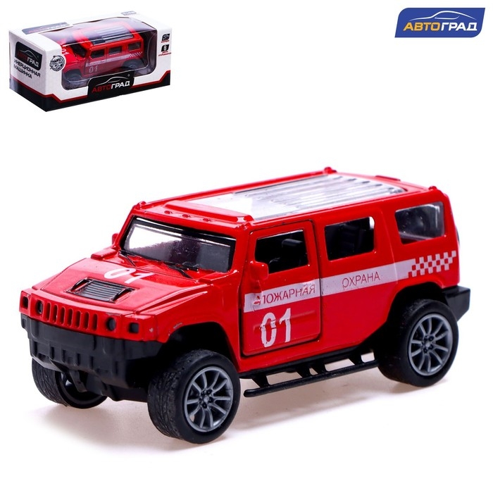 Машина металлическая «Пожарная служба», 1:48, инерция, открываются двери, цвет красный Машина металлическая «Пожарная служба», 1:48, инерция, открываются двери, цвет красный