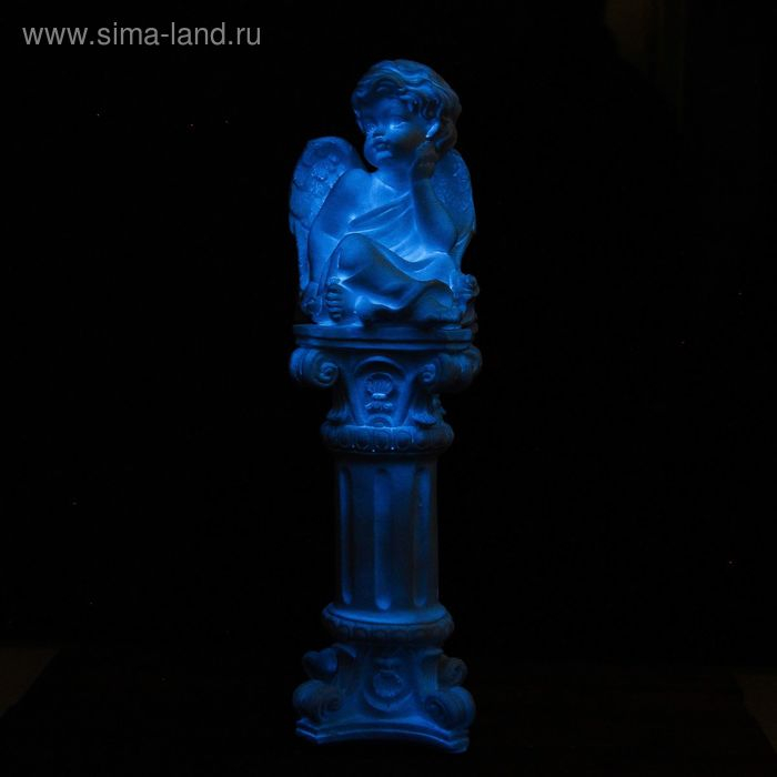 Светящаяся фигура  Светящаяся фигура "Ангел сидя на колонне" 17х51х16см