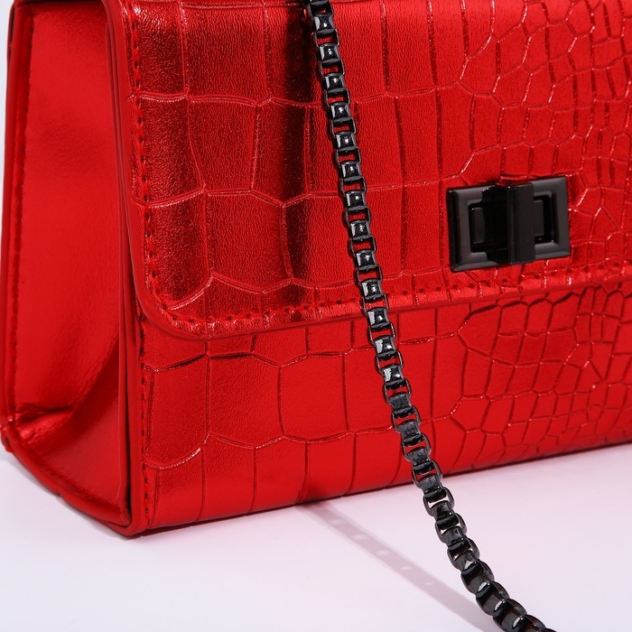 Сумка-мессенджер на застёжке, цвет красный Сумка-мессенджер на застёжке, цвет красный