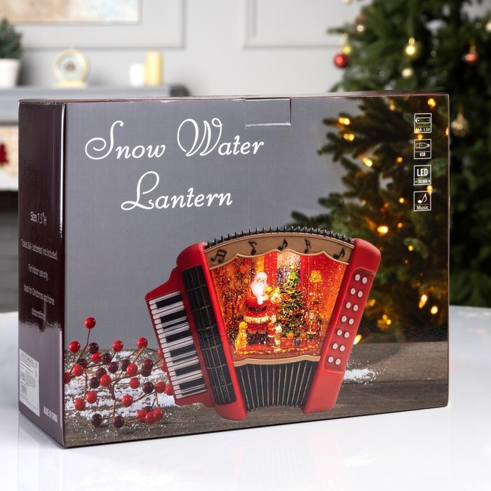 Фигура светодиодная «Волшебная гармонь», 18.5х6.3х23 см, музыка, батарейки ААх3 (не в комплекте), USB, свечение тёплое белое Фигура светодиодная «Волшебная гармонь», 18.5х6.3х23 см, музыка, батарейки ААх3 (не в комплекте), USB, свечение тёплое белое