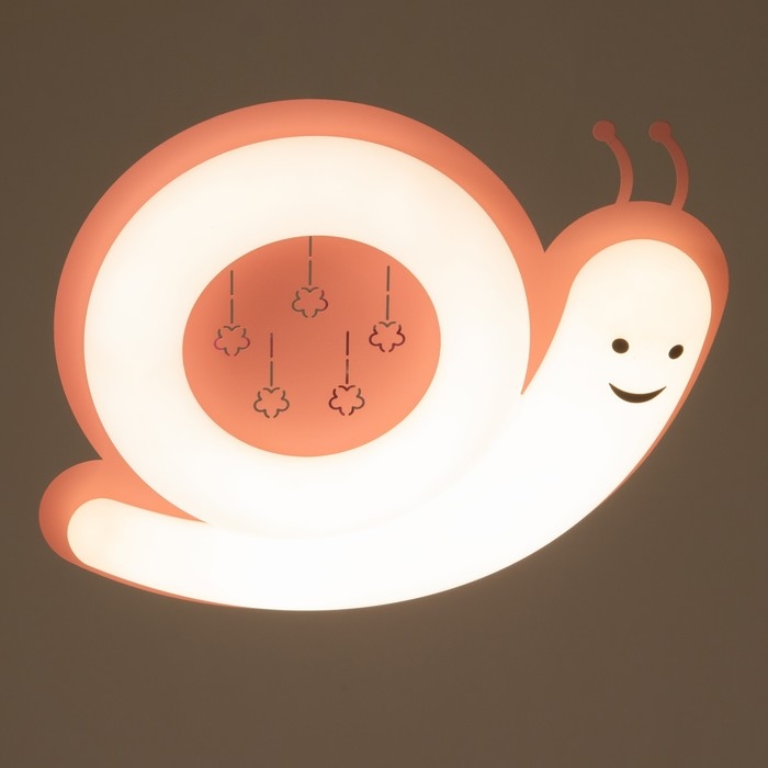 Люстра с ПДУ Люстра с ПДУ "Улиточка" 1хLED 108Вт 3000-6000К розовый 40х47х8,5 см BayerLux