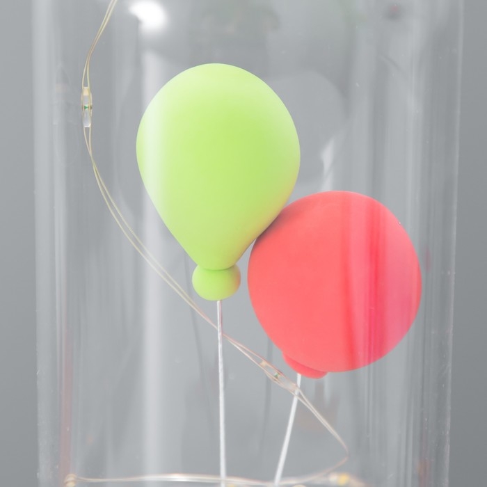 Ночник колба Ночник колба "Два мишки с шарами" LED от батареек LR44 8х8х17 см RISALUX