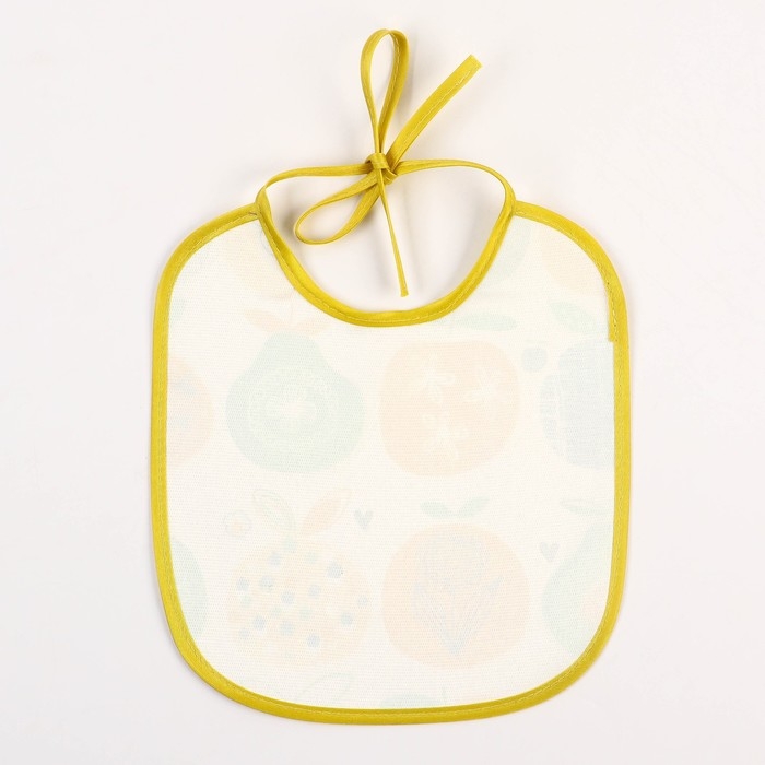 Нагрудник из нетканого полотна с ПВХ покрытием «Яблоки», цвет зеленый, р-р. 20х22см Нагрудник из нетканого полотна с ПВХ покрытием «Яблоки», цвет зеленый, р-р. 20х22см