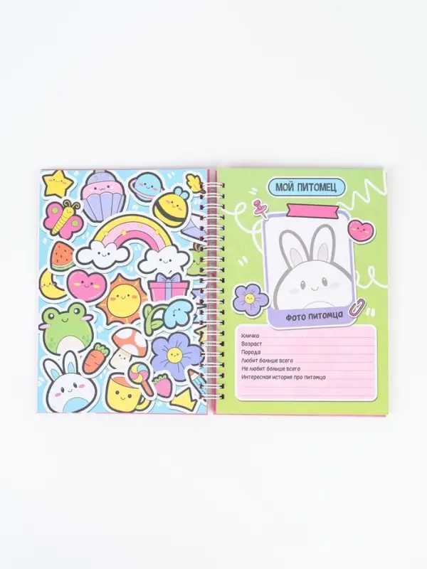 Анкета для девочки А5, 50 листов. Твердая обложка "Девочки"