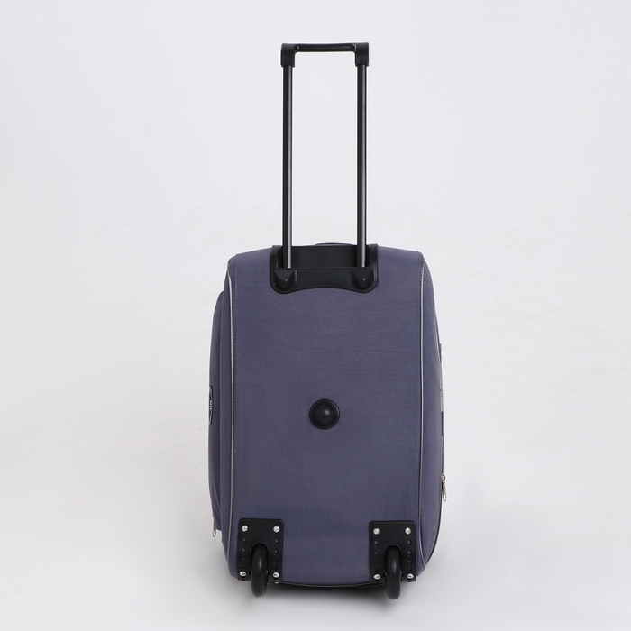 Сумка дорожная на колёсах, отдел на молнии, с увеличением, наружный карман, цвет серый Сумка дорожная на колёсах, отдел на молнии, с увеличением, наружный карман, цвет серый