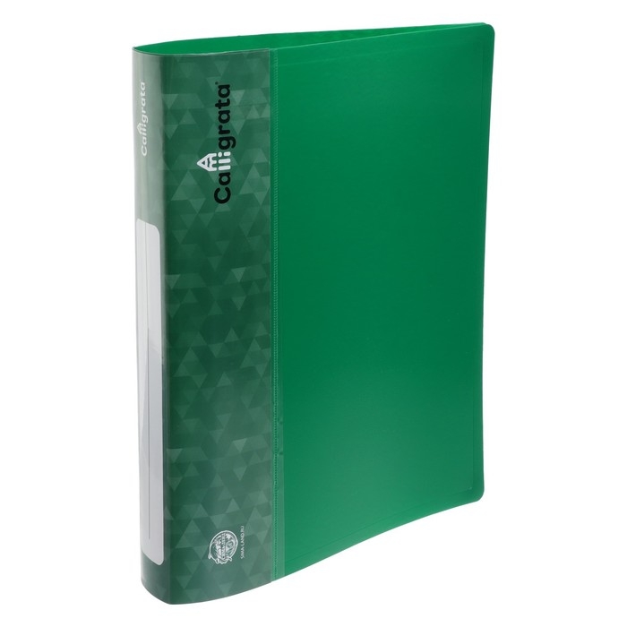 Папка на 4 кольцах А4 Calligrata, 40 мм, 700 мкм, пластик, внутренний карман, карман на корешок, зеленая Папка на 4 кольцах А4 Calligrata, 40 мм, 700 мкм, пластик, внутренний карман, карман на корешок, зеленая