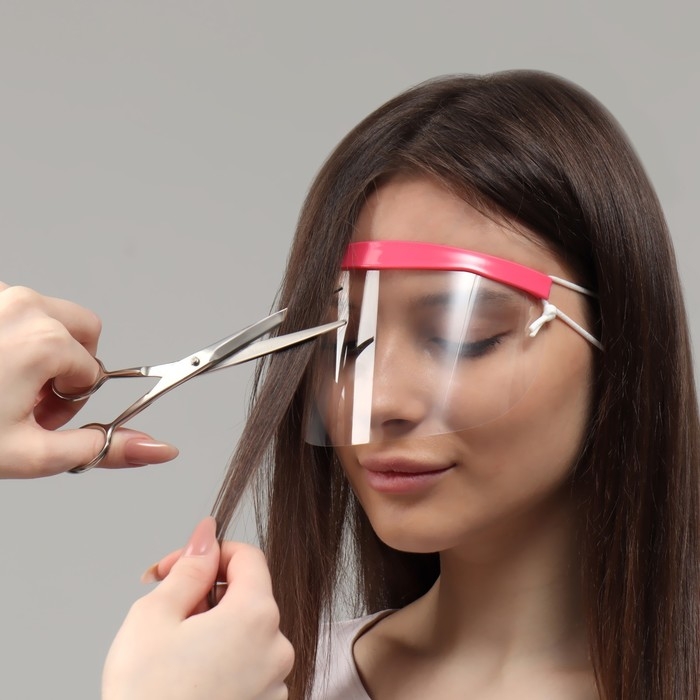 Маска для защиты лица при стрижке, 50 сменных масок, 9 × 18,5 см, цвет красный Маска для защиты лица при стрижке, 50 сменных масок, 9 × 18,5 см, цвет красный