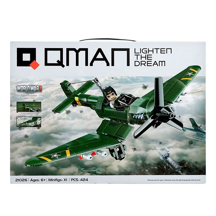 Конструктор Вторая мировая война &laquo;Штурмовой самолёт&raquo;, 424 детали